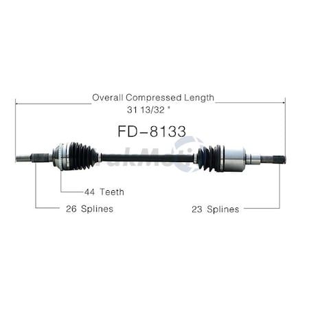 Surtrack Axle Cv Axle Shaft, Fd-8133 FD-8133